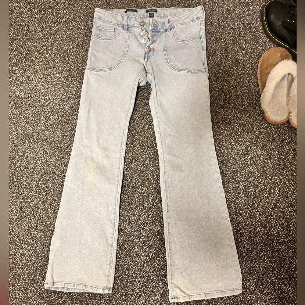 Low rise flare jeans
